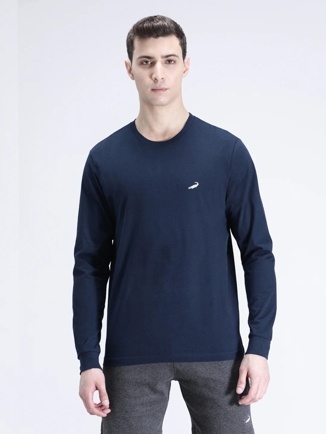Navy Casual Solid T-Shirt