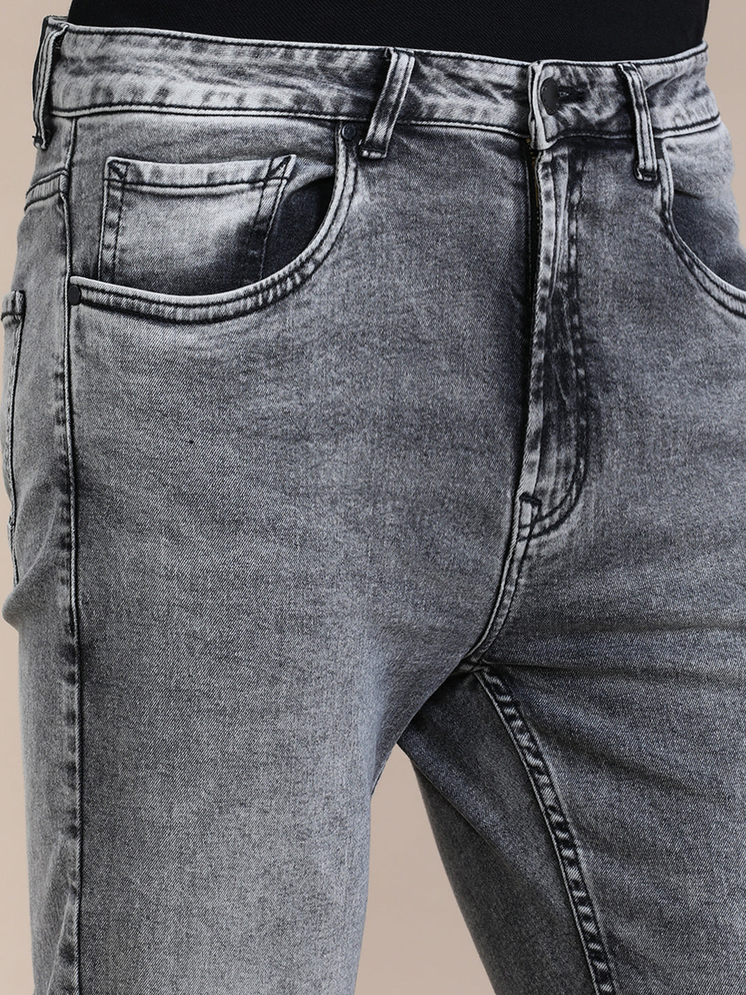 Towel Washed Slim Fit Jeans