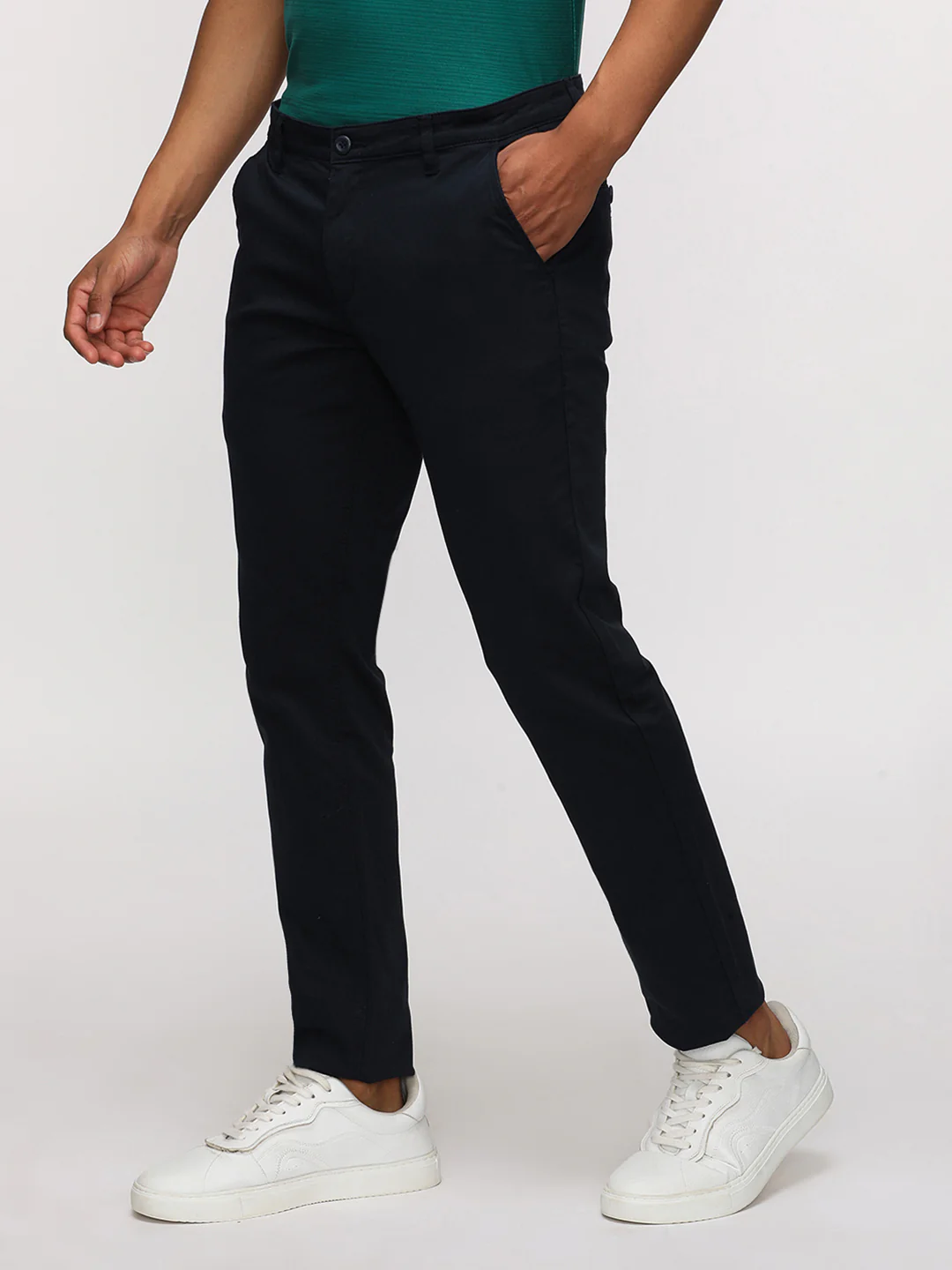 Slim Fit Navy Trouser for Sporty Style