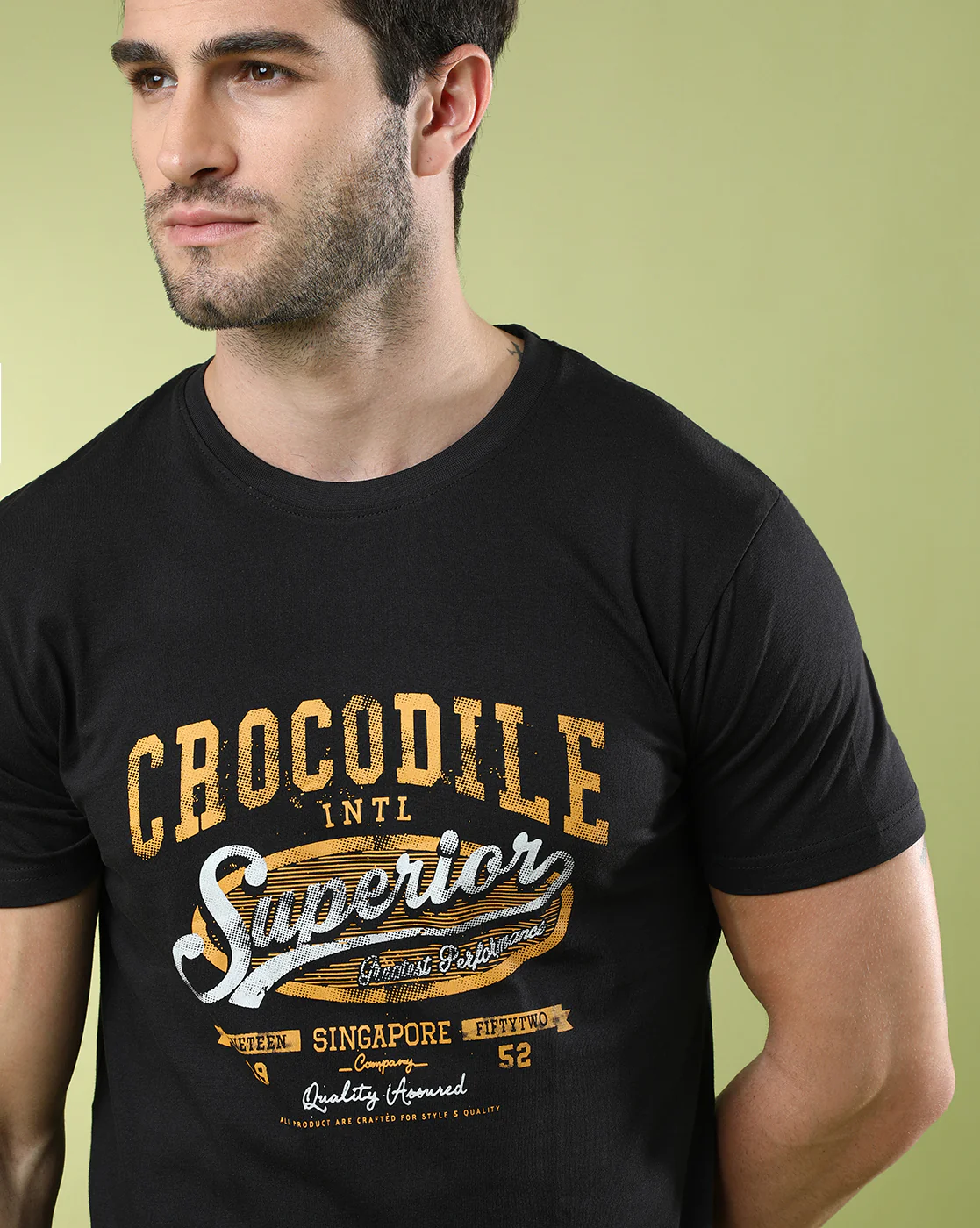 Pack Of 2 Typography Printed Slim Fit T-shirts