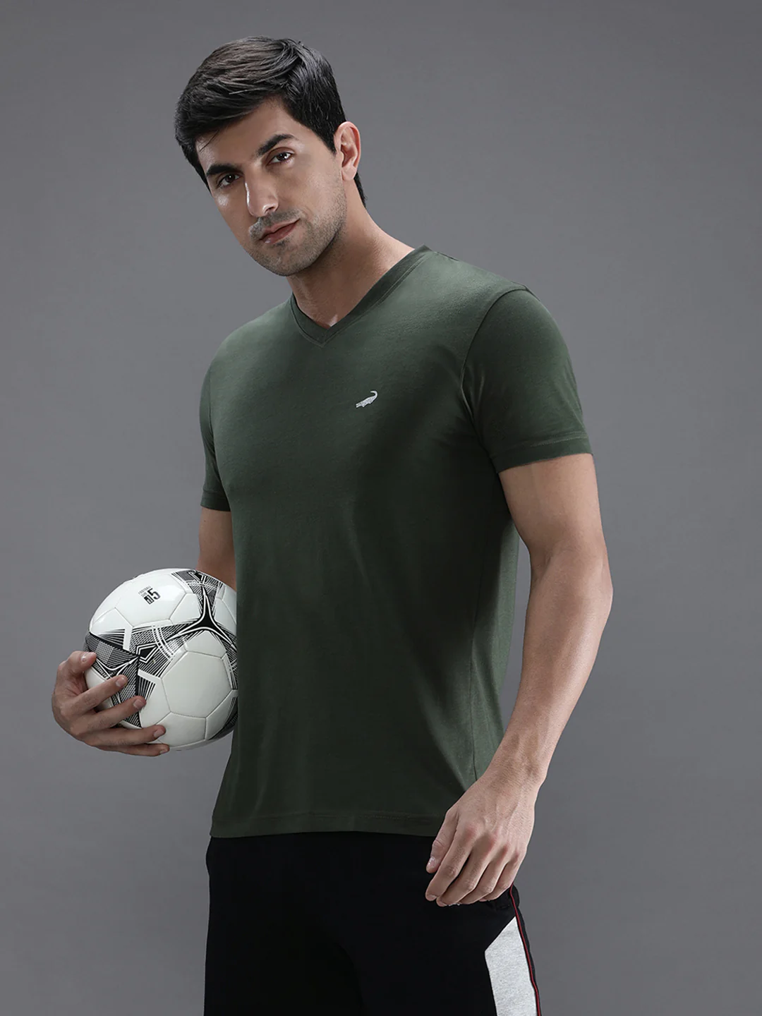 Solid Green Sport Fit T-Shirt