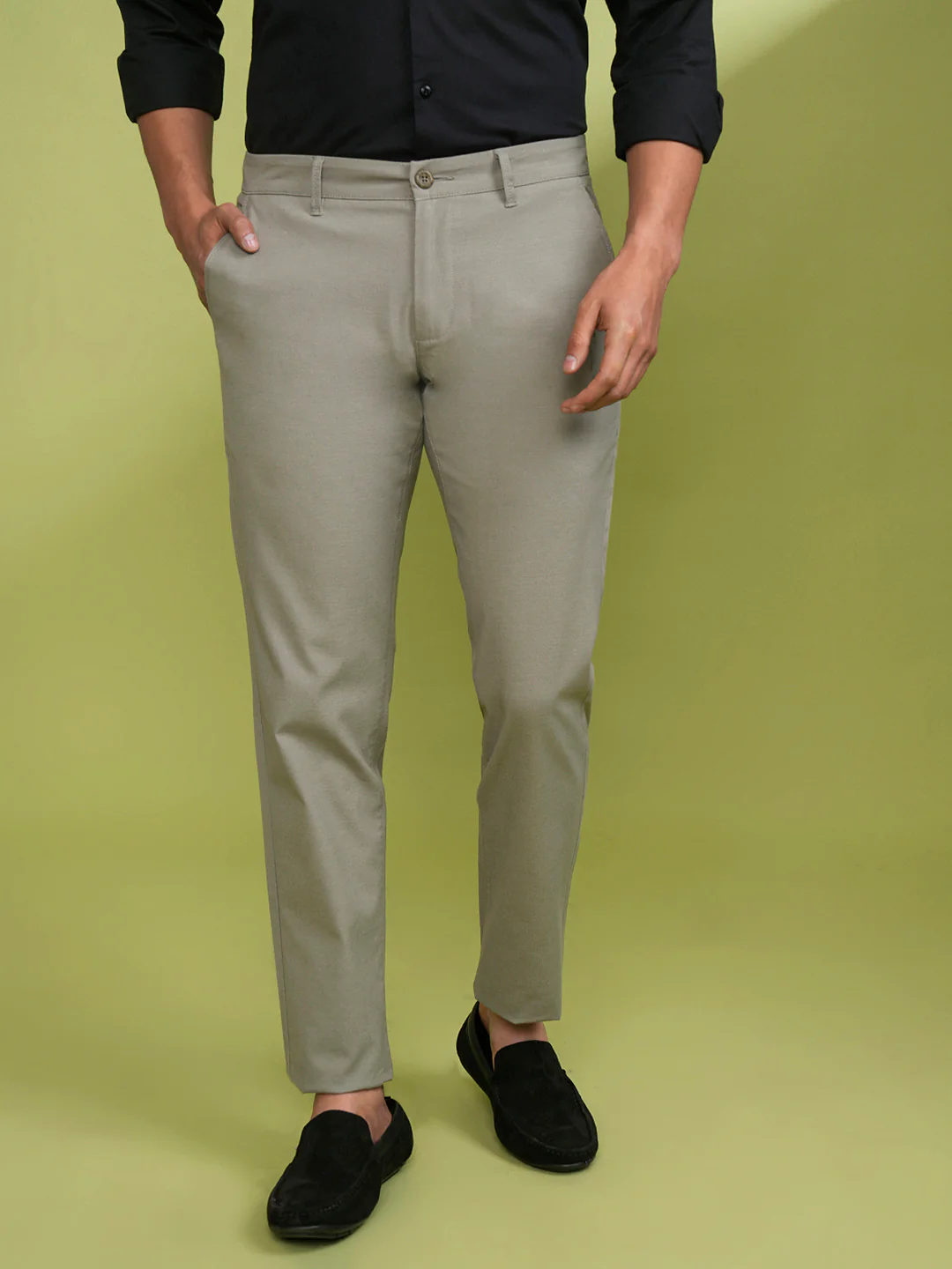Ripstop Self Pattern Stretch Trouser Stone