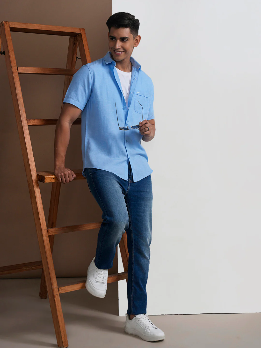 Twill Mid Blue Soft feel Jeans