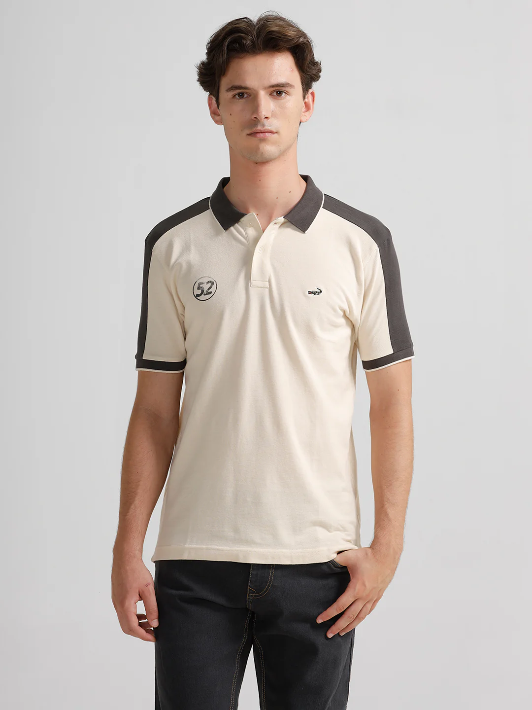 Slim Fit White Polo T-Shirt