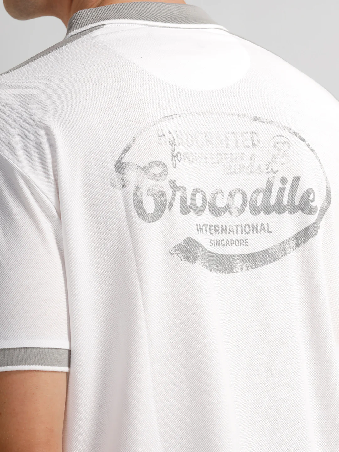 White Slim Fit Polo T-Shirt