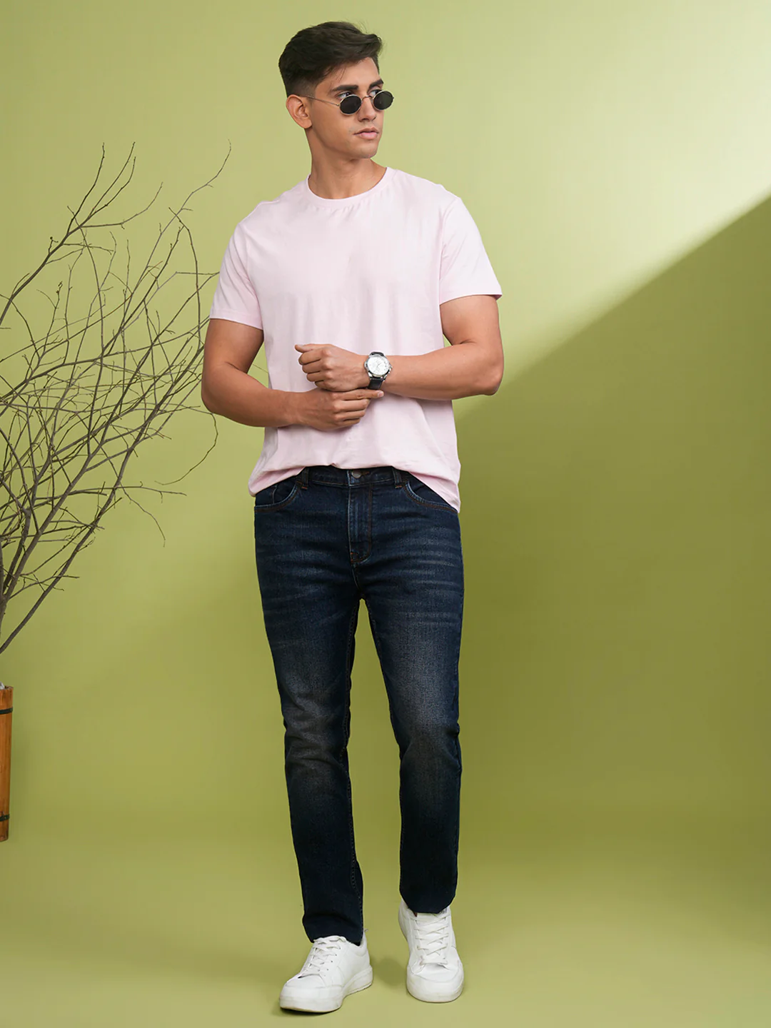 Twill Dark Blue Jeans