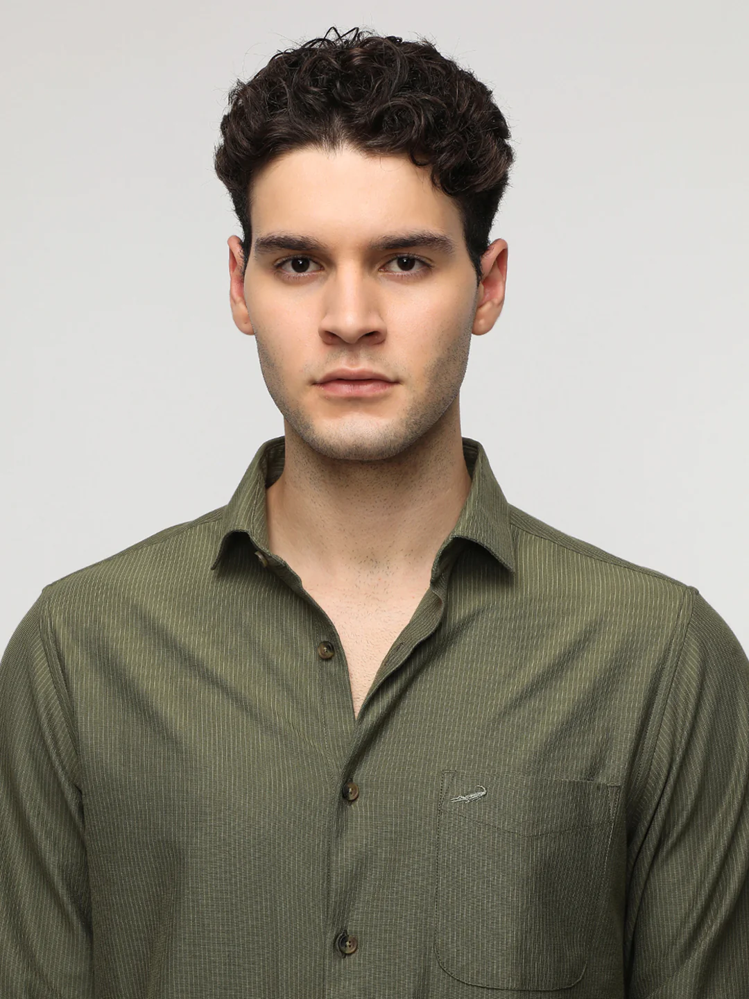 Olive Stripe Premium Techno Shirt