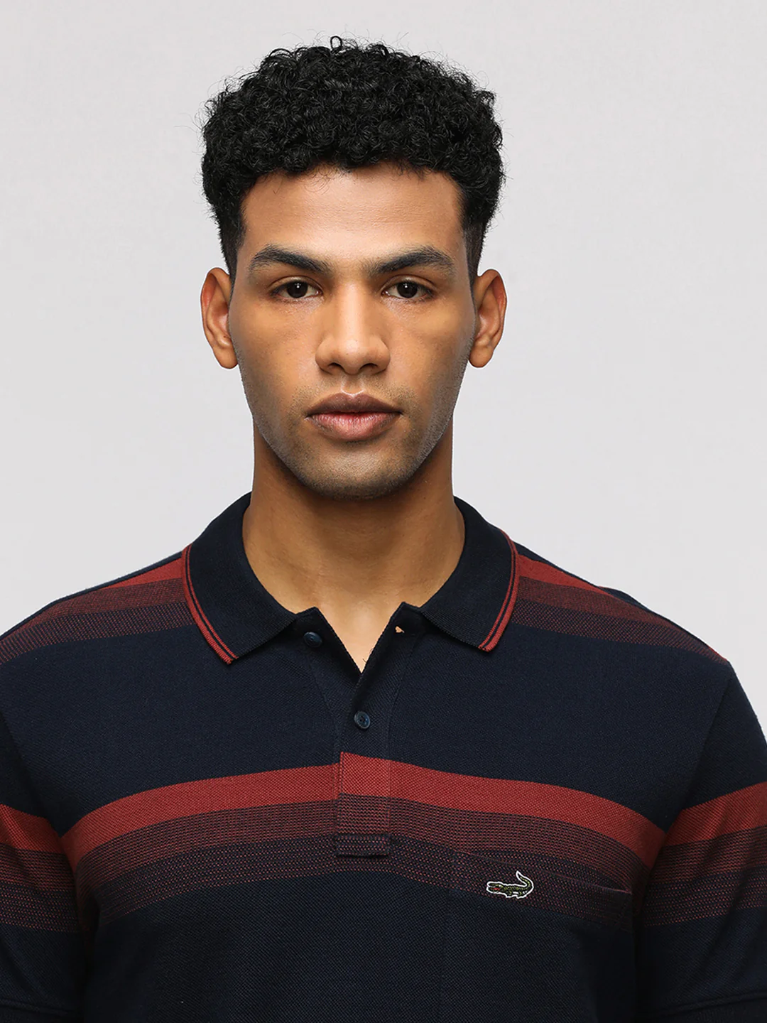 Classic Navy Collared Striped Polo