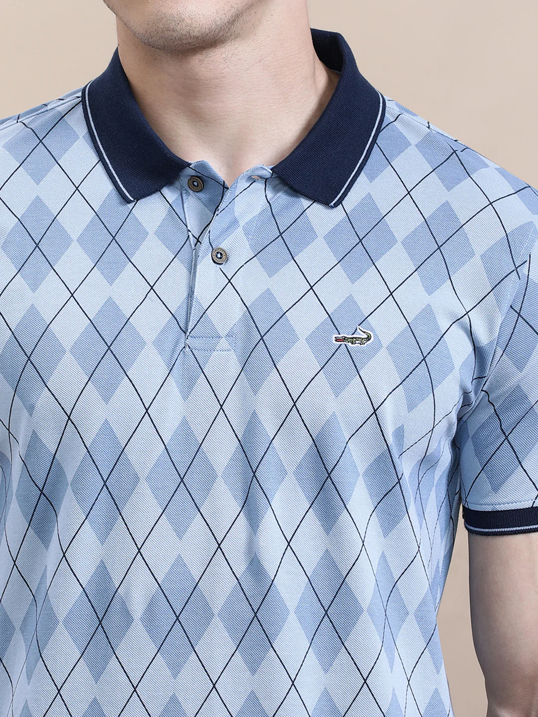 Diamond AOP Slim Fit Polo