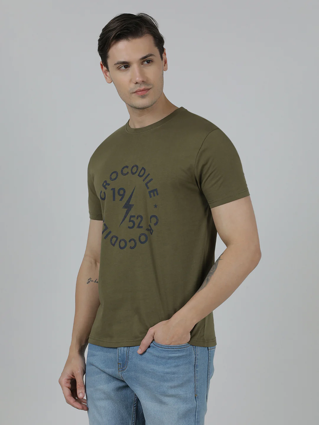 Typography Printed Pack Of 2 Slim Fit Cotton T-shirts