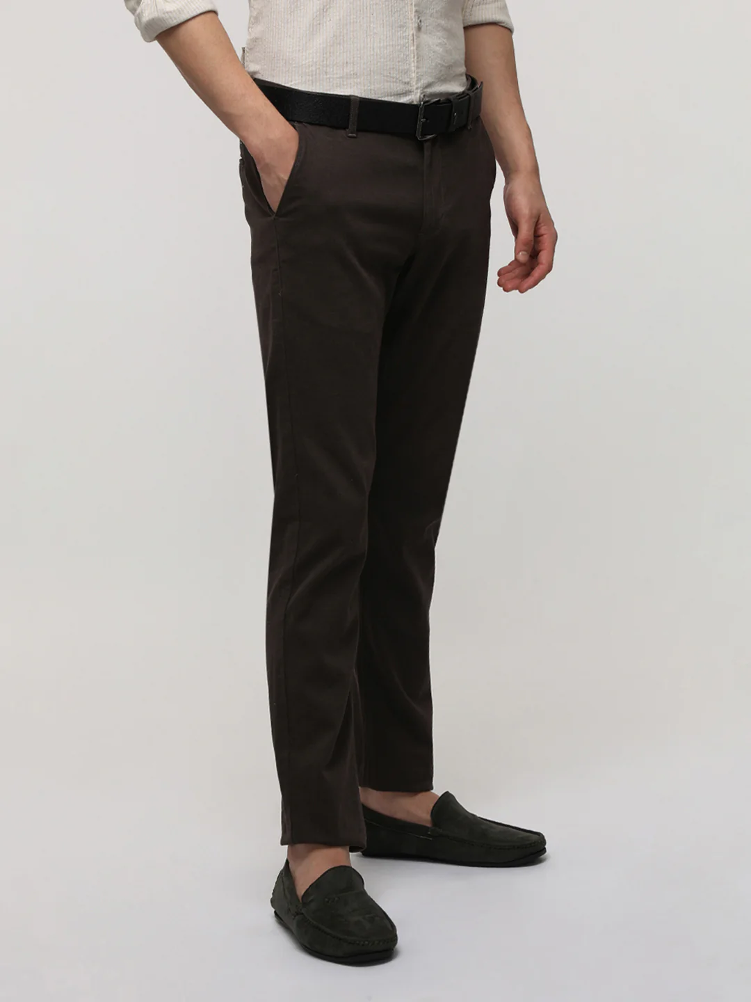 Slim Fit Classic Taupe Trouser for Elegant Style