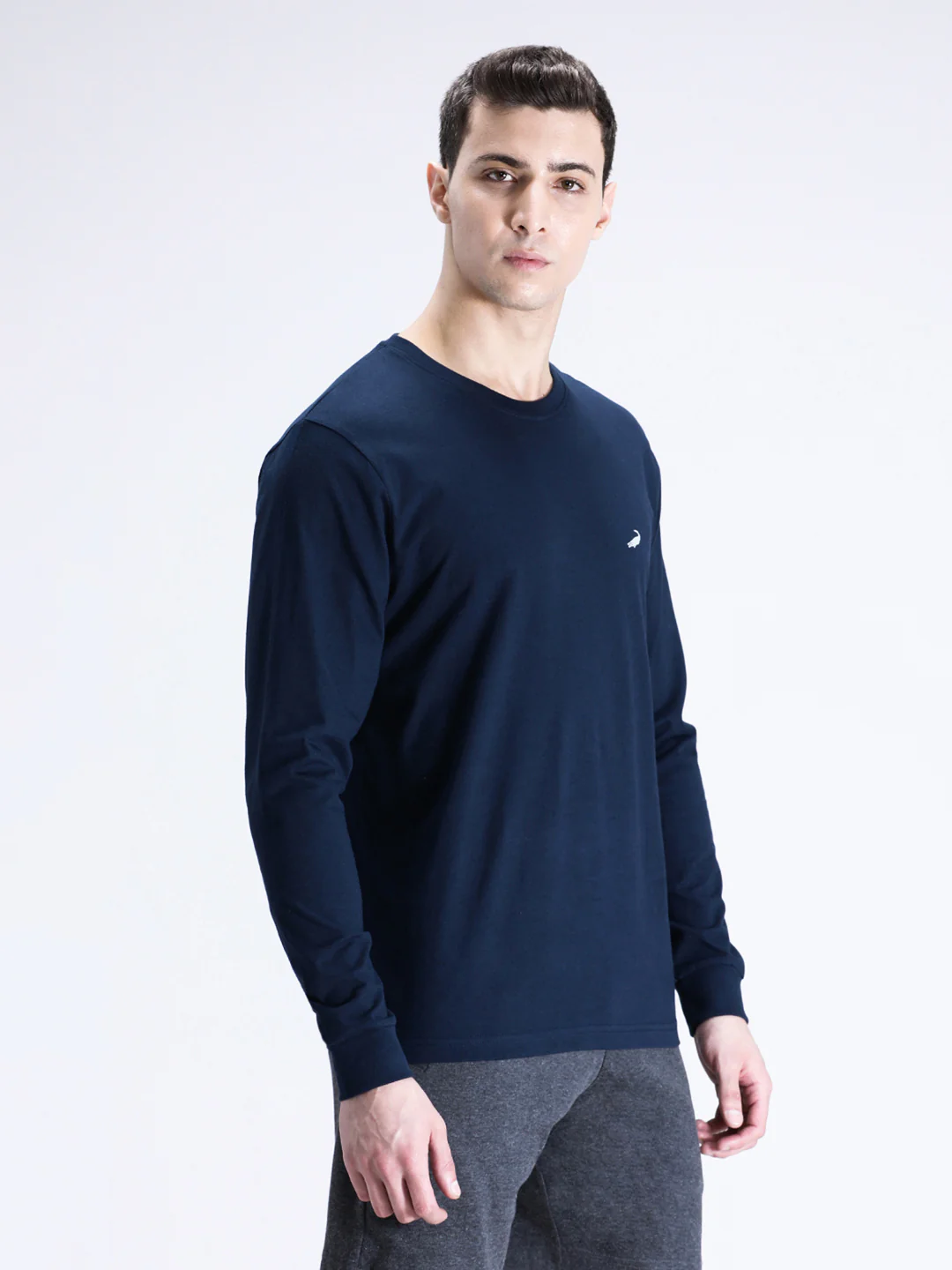 Navy Casual Solid T-Shirt