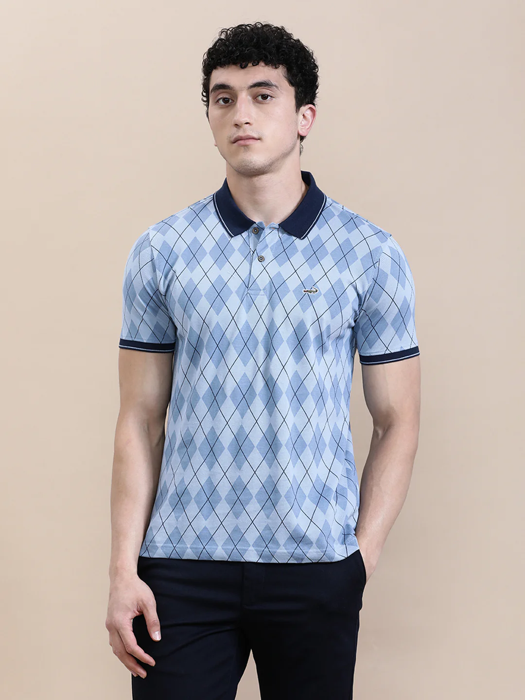 Diamond AOP Slim Fit Polo