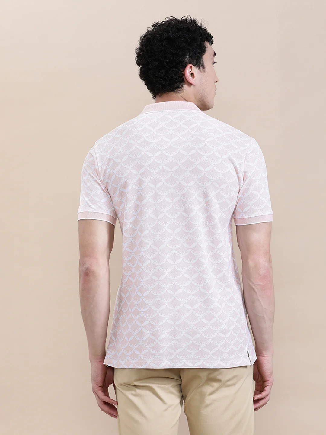 Leaf Motif Slim Fit Polo