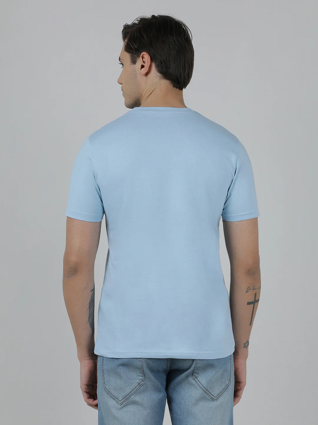 Pack Of 2 Typography Printed Slim Fit Cotton T-shirts