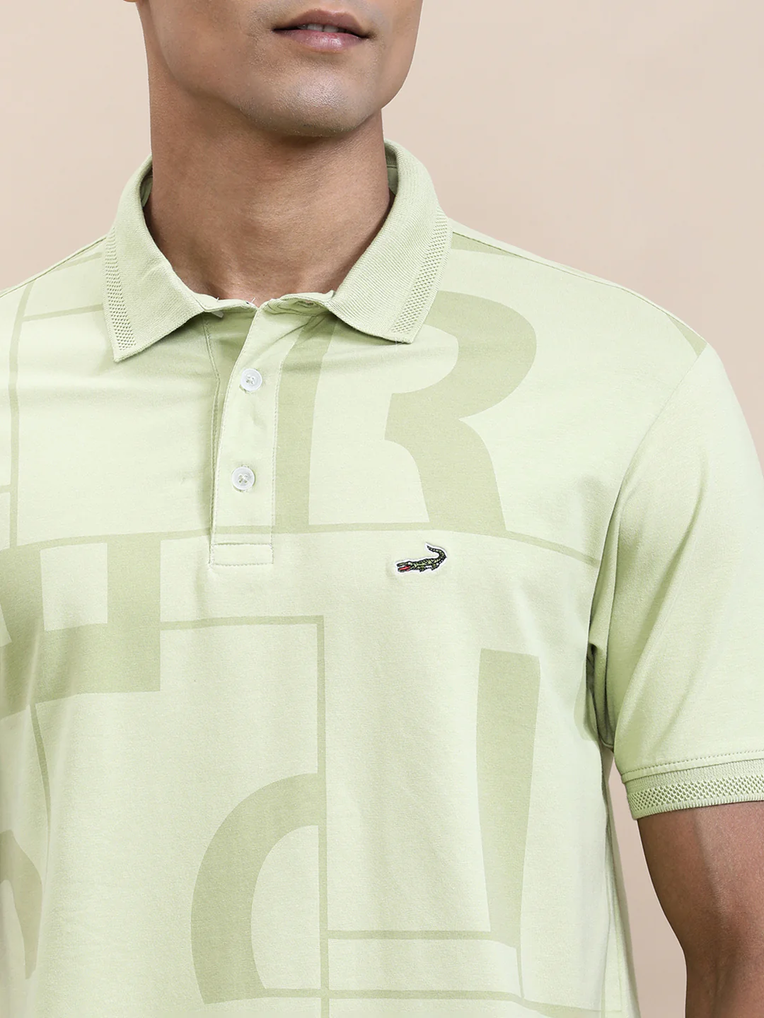 Slim Fit Green Solid Polo T-Shirt