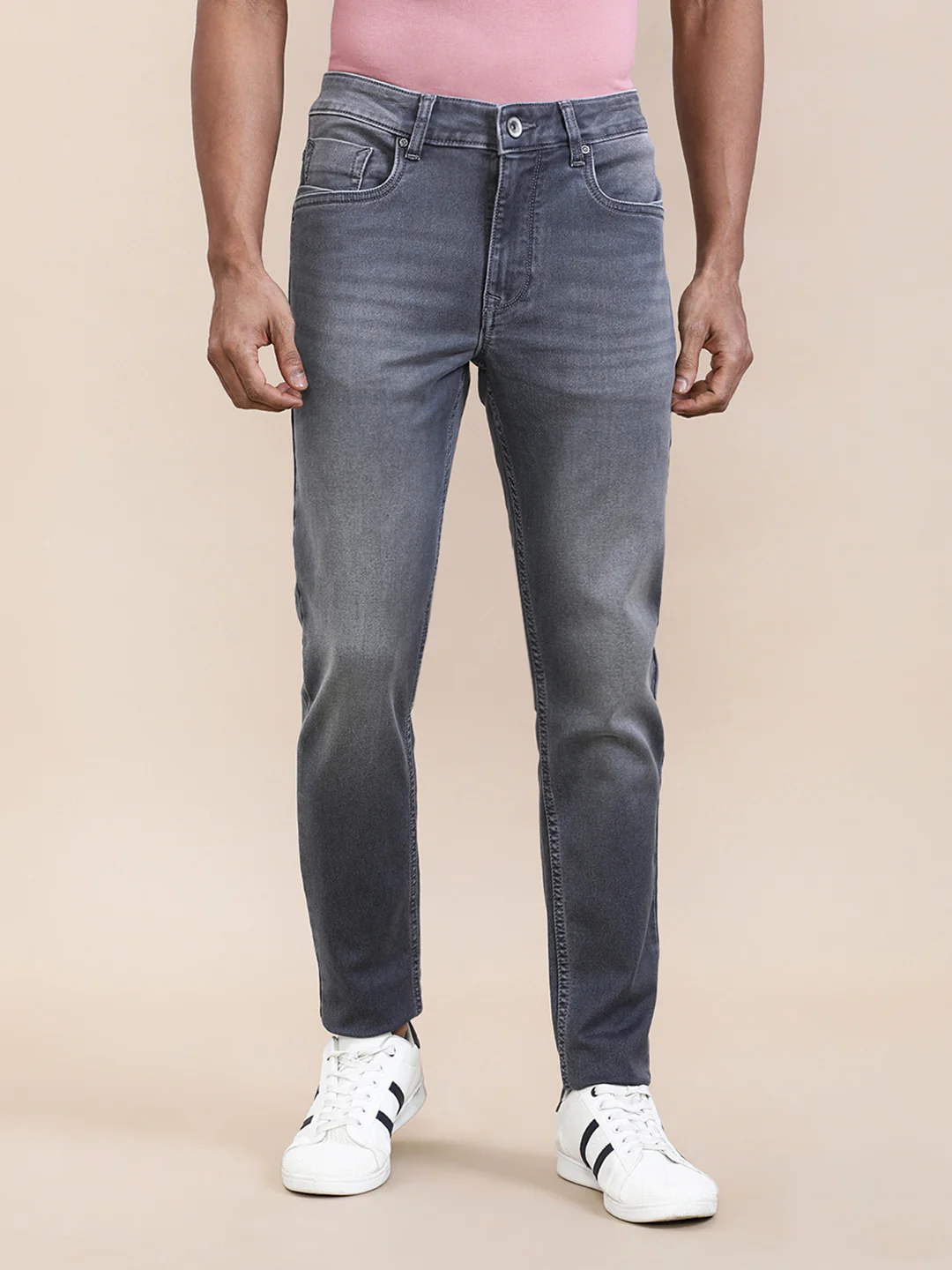 Sporty Knit Slim Tapered Jeans