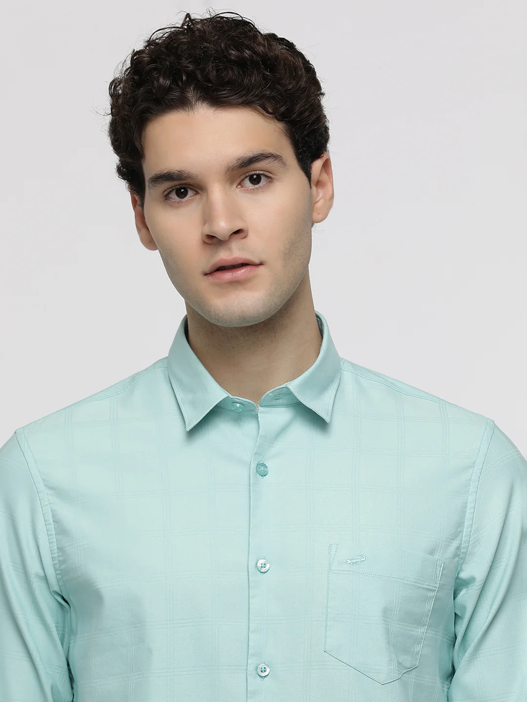 Aqua Stretch Self-Check Shirt