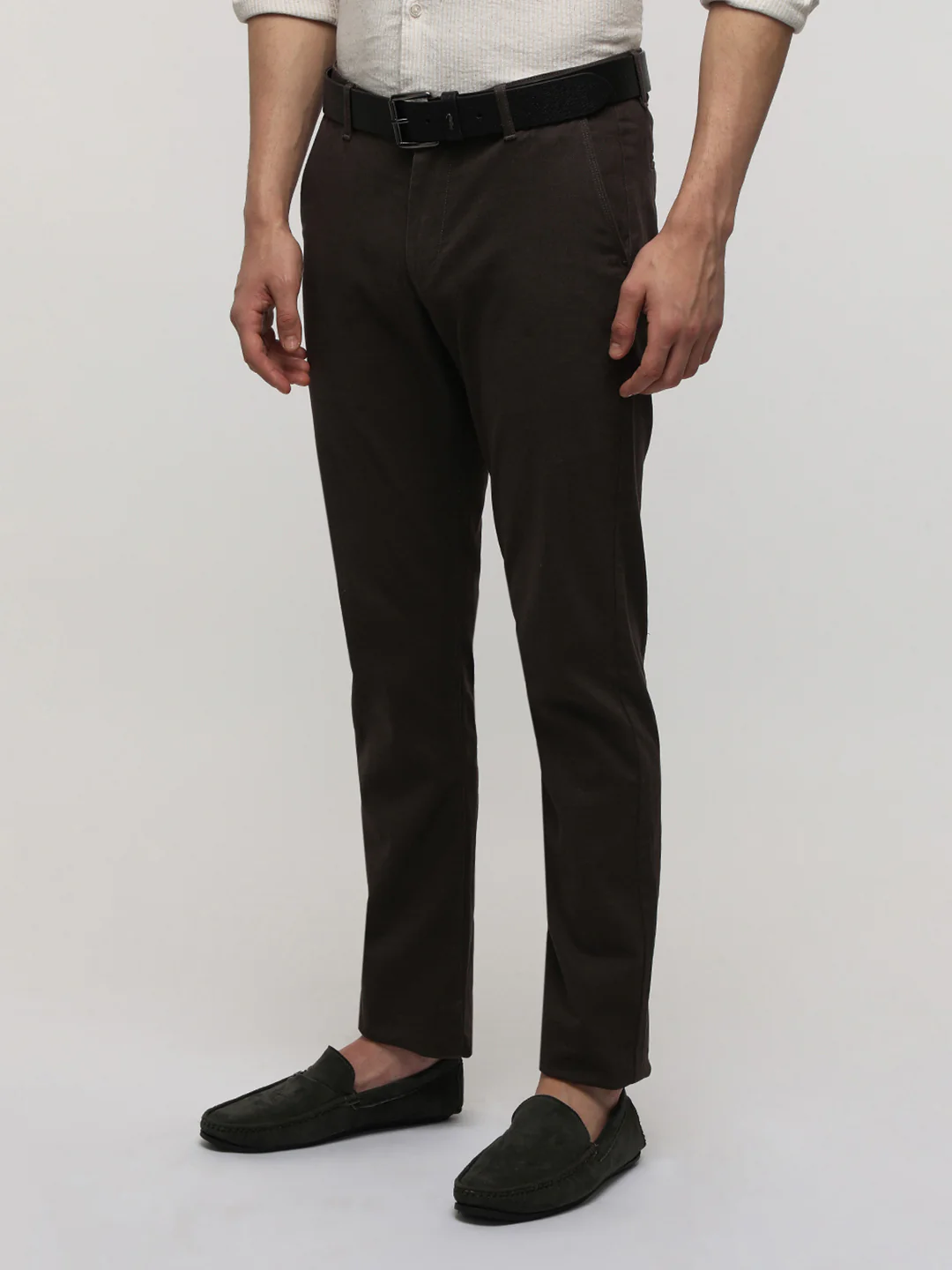 Slim Fit Classic Taupe Trouser for Elegant Style