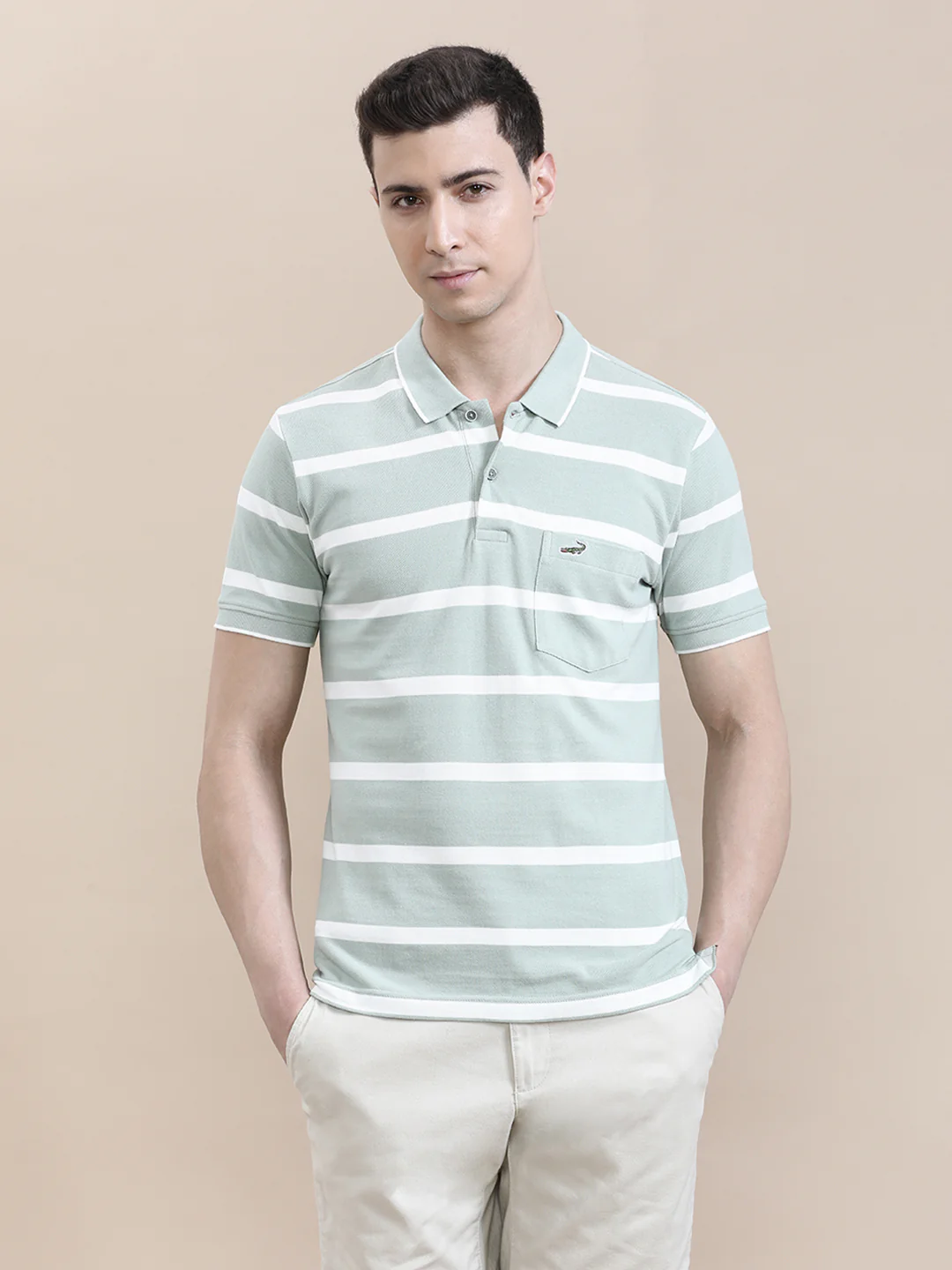 Classic Striped Slim Fit Polo