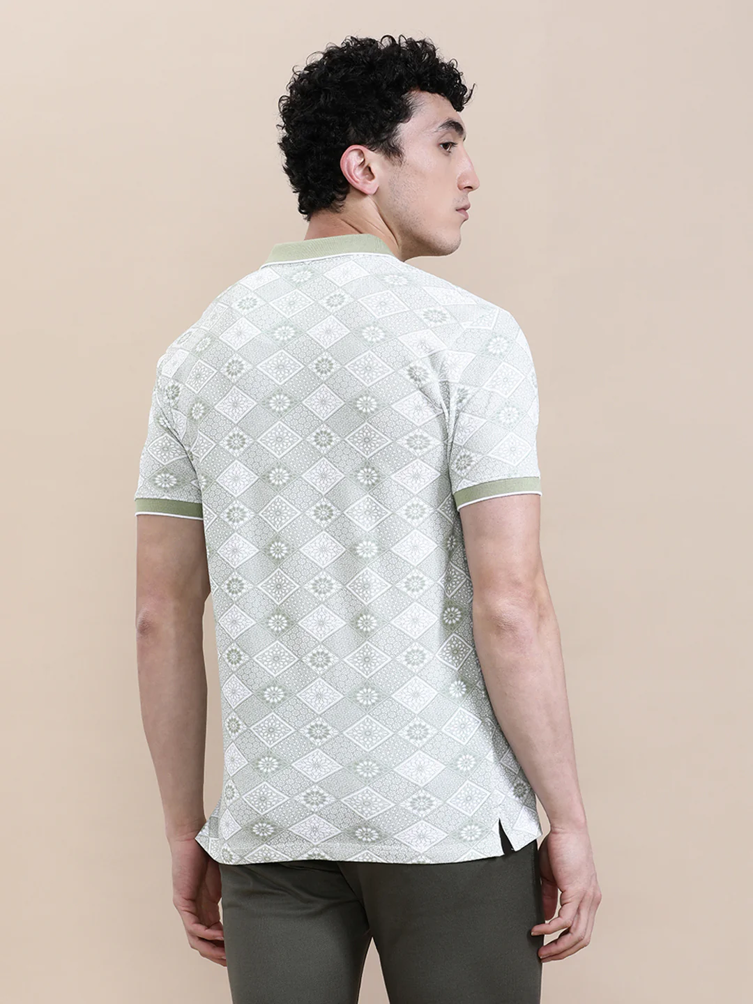 Slim Fit White AOP T-Shirt