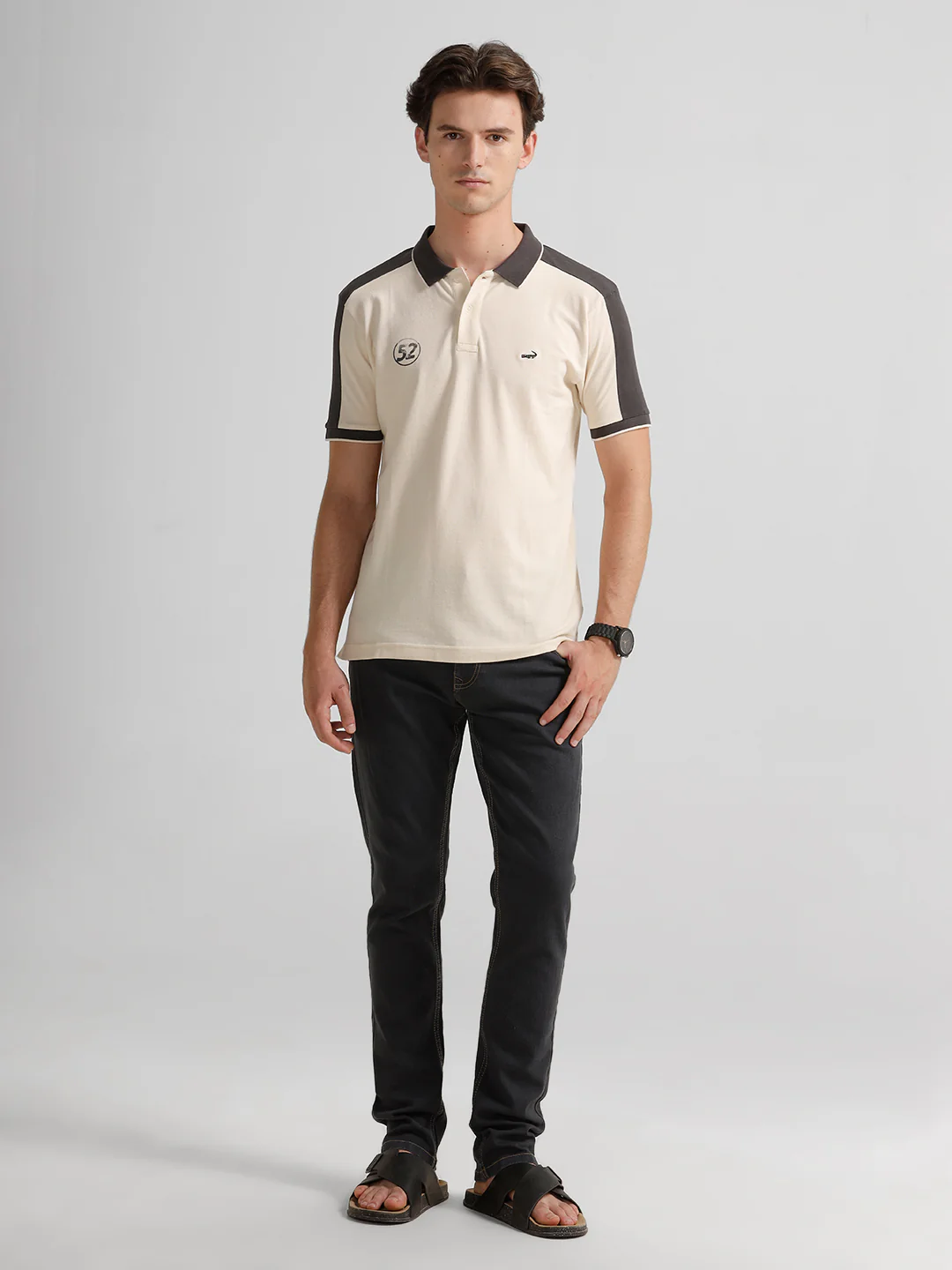 Slim Fit White Polo T-Shirt