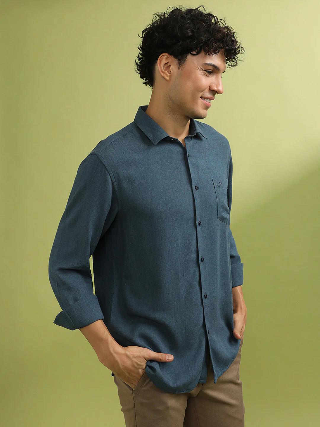 Ultra Soft Premium Viscose Melange Shirt Navy