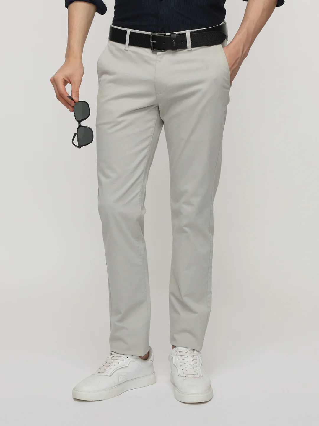 Slim Fit Metal Grey Trouser for Modern Comfort