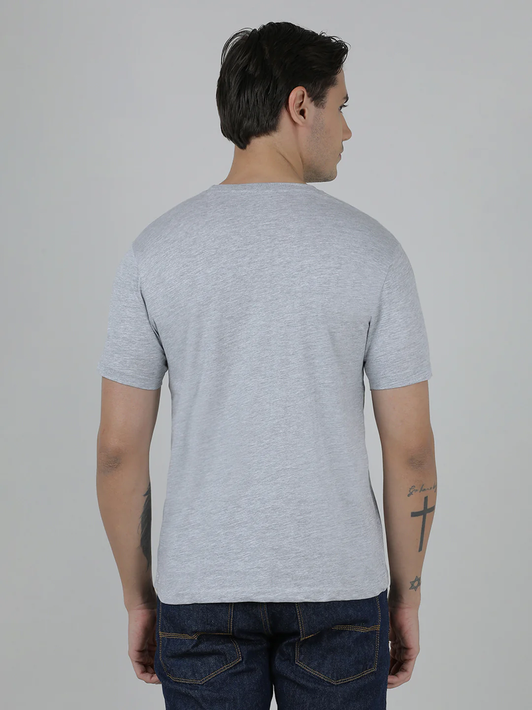 Pack Of 2 Typography Printed Cotton Slim Fit T-shirts