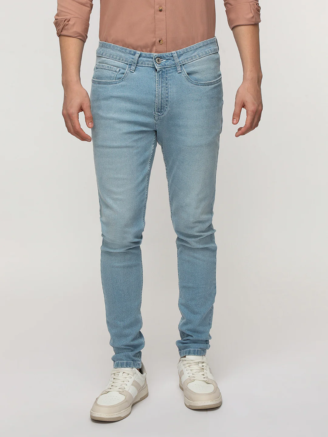 Slim Tapered Classic Light Blue Denim for Trendy Comfort