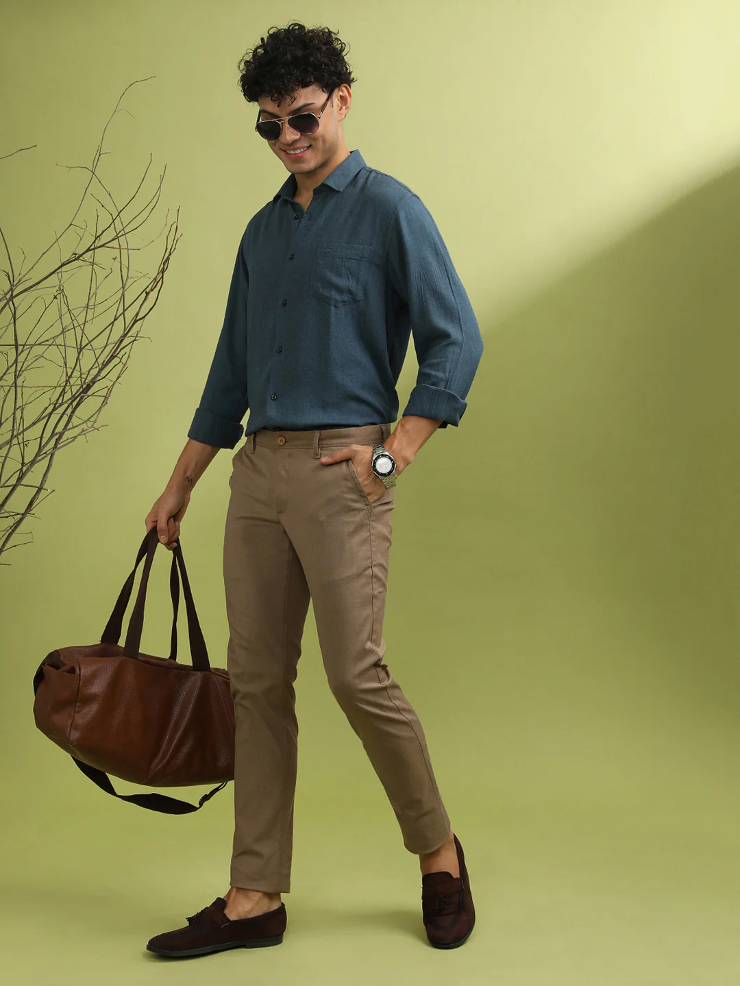 Ultra Soft Premium Viscose Melange Shirt Navy