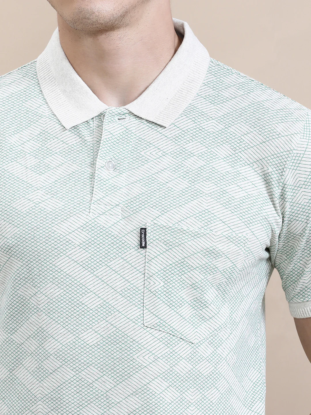 Geometric AOP Slim Fit Polo