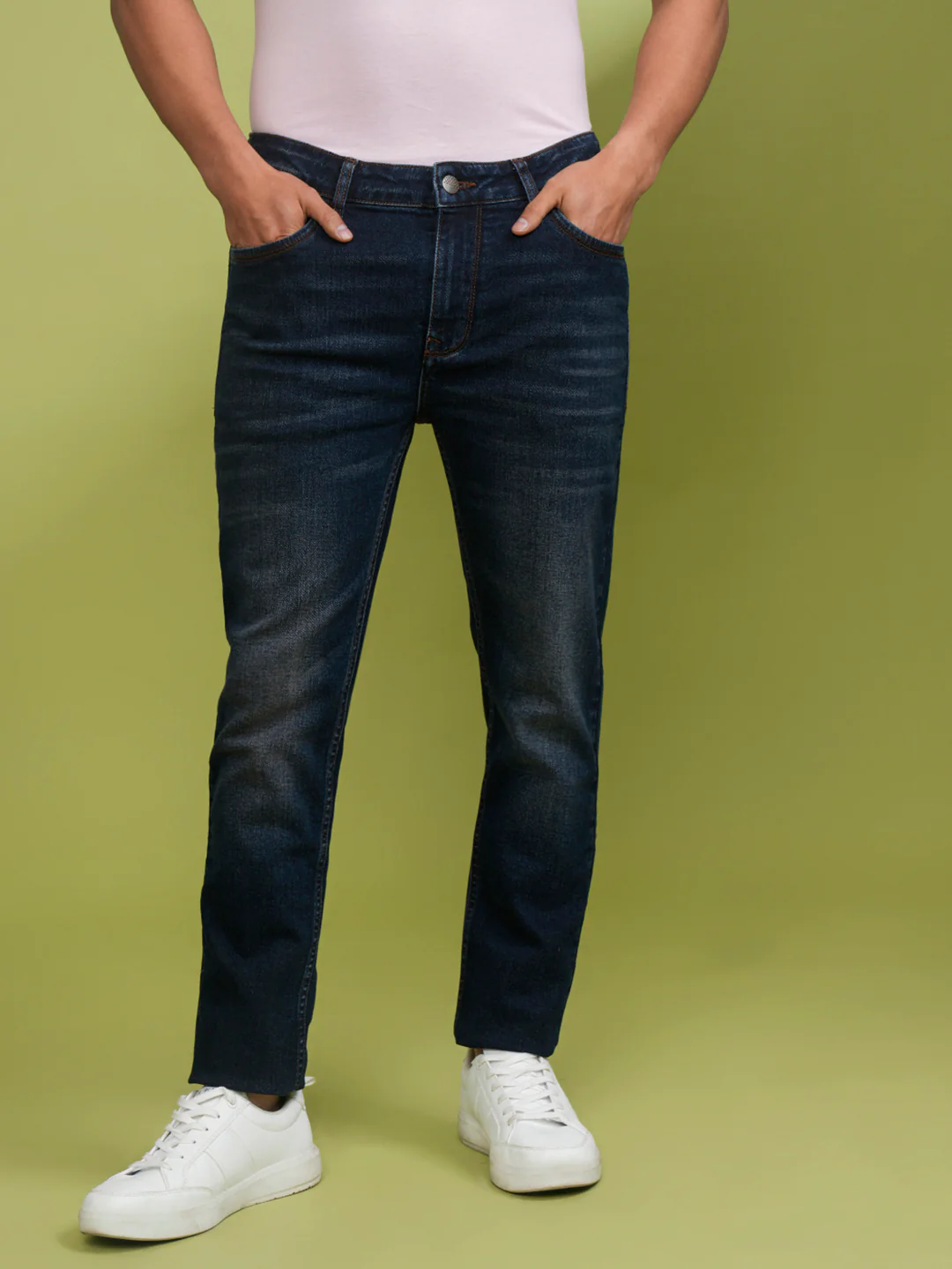 Twill Dark Blue Jeans