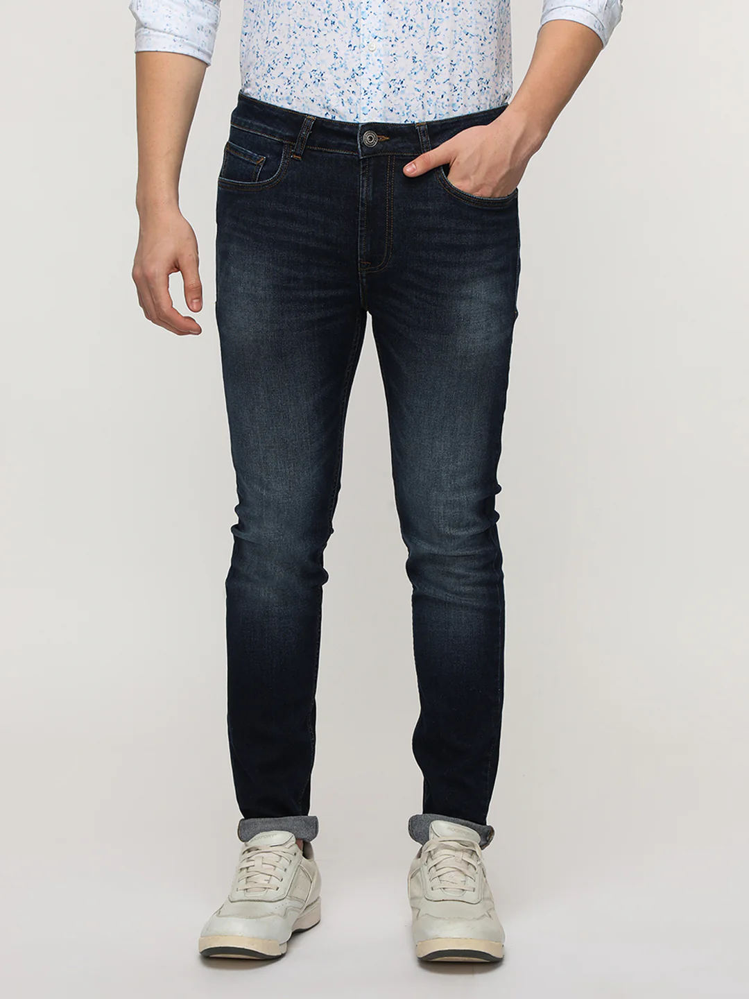 Blue Natural Fade Washed Jeans