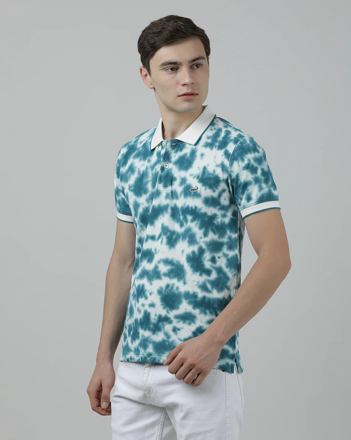 Green Tie and Dye Polo T-Shirt