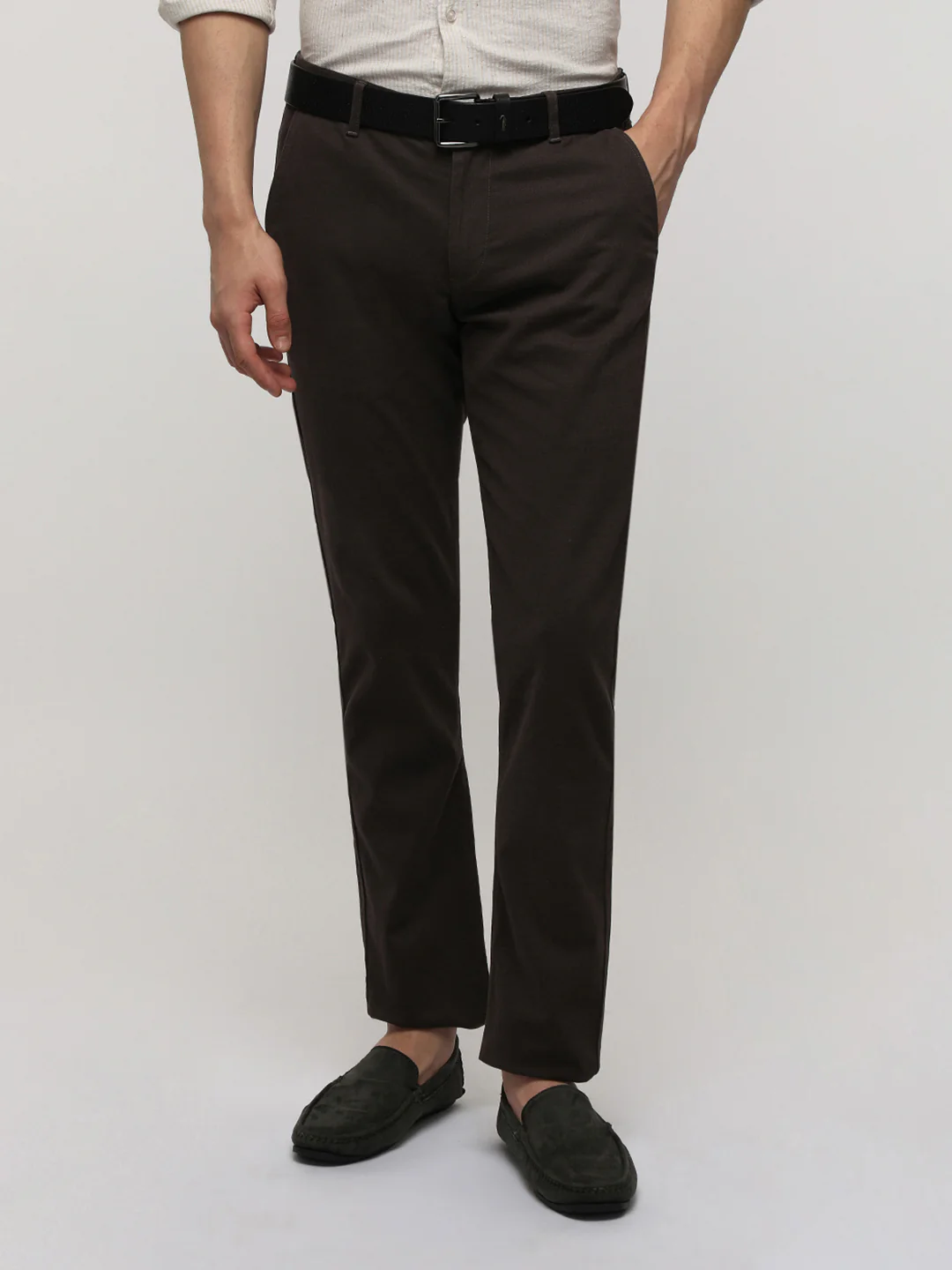 Slim Fit Classic Taupe Trouser for Elegant Style