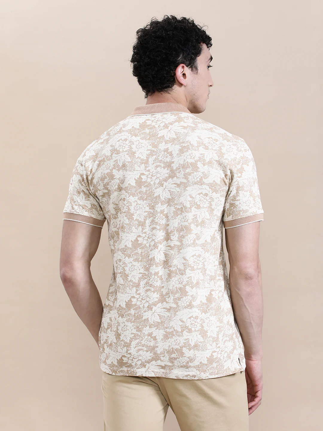 Slim Fit Cream AOP T-Shirt