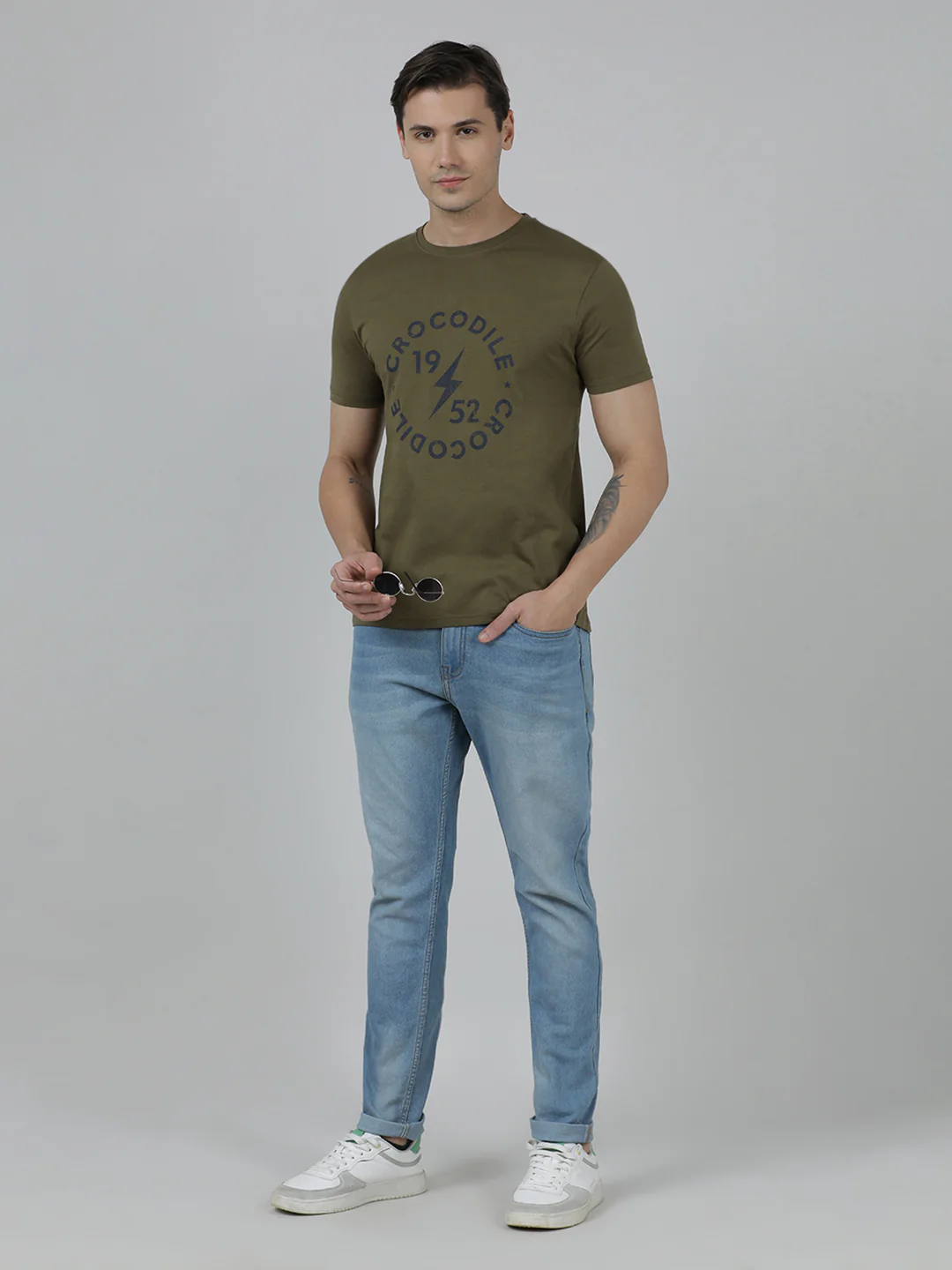 Typography Printed Pack Of 2 Slim Fit Cotton T-shirts