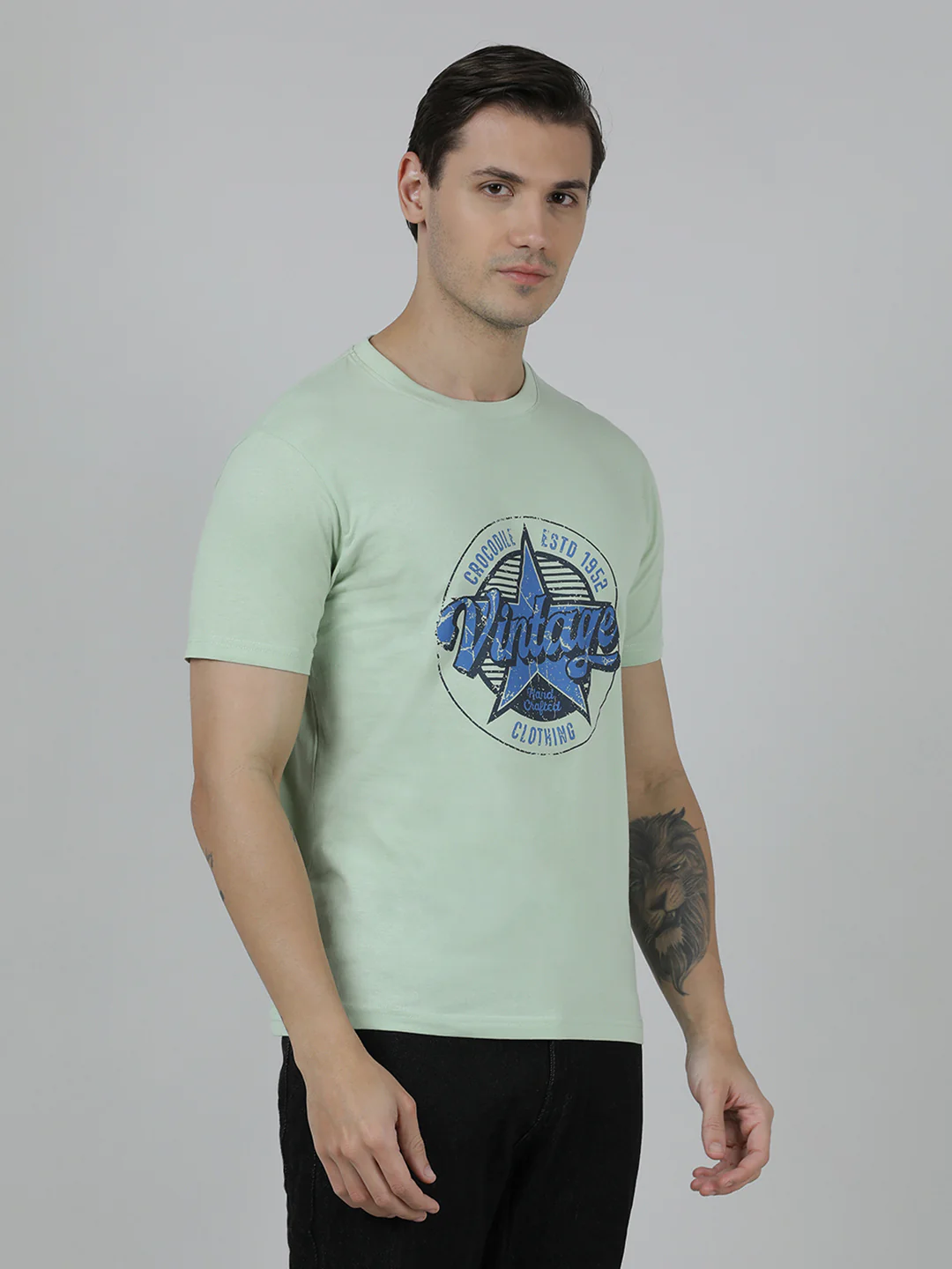 Typography Printed Slim Fit Cotton Pack Of 2 T-shirts