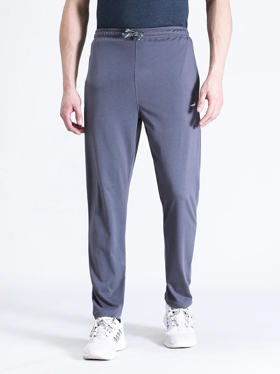 Solid Dark Grey Regular Fit Track Pant