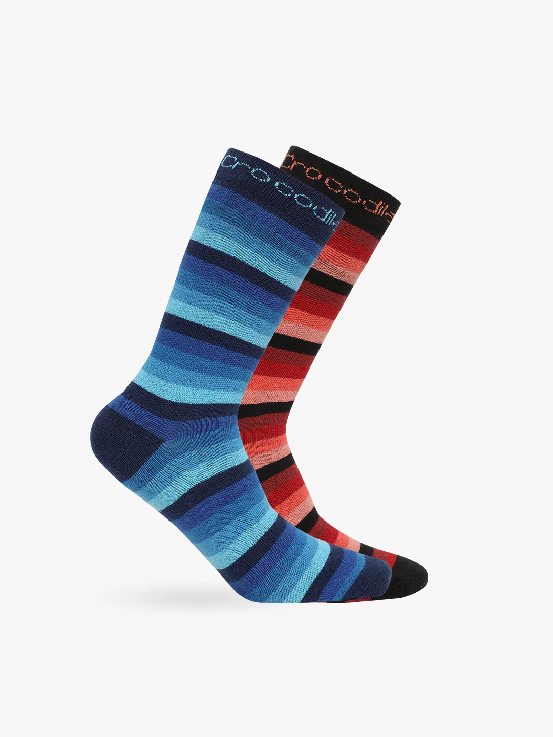 Striped Cotton Terry Full Length Striped Socks