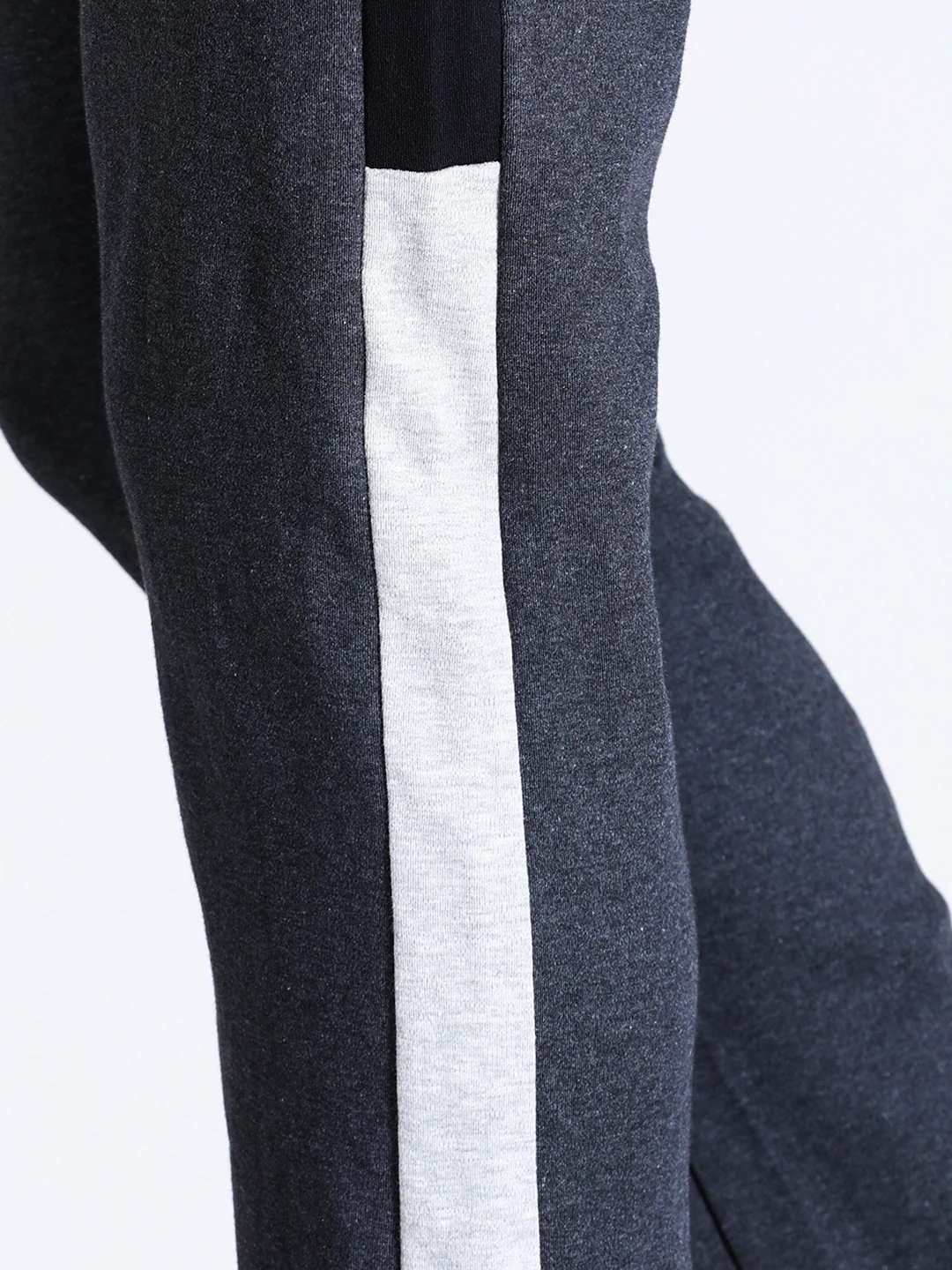 Solid Slim Fit Charcoal Grey Track Pant