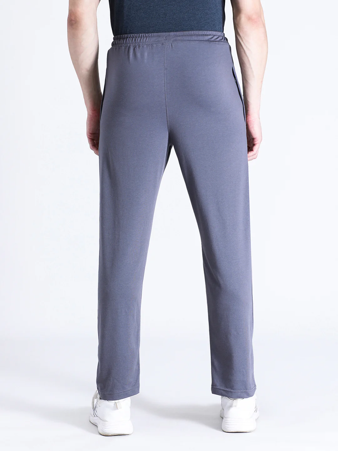 Solid Dark Grey Regular Fit Track Pant