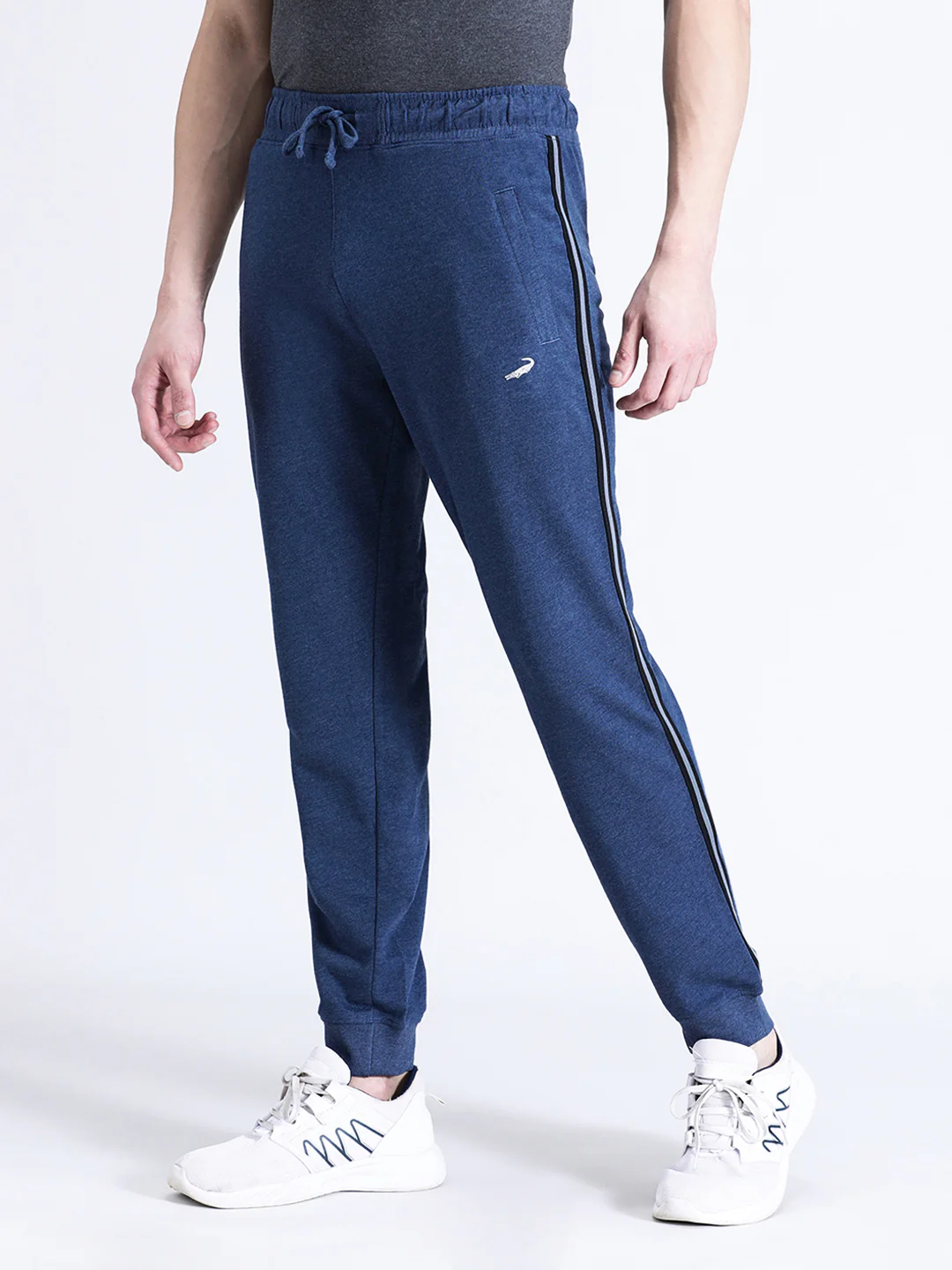 Solid Classic Fit Blue Joggers