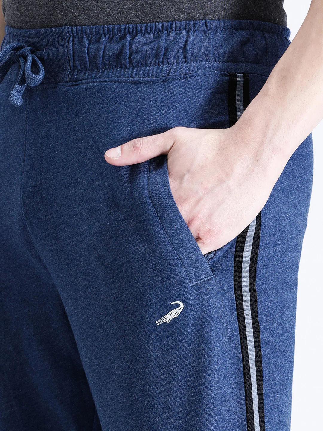 Solid Classic Fit Blue Joggers