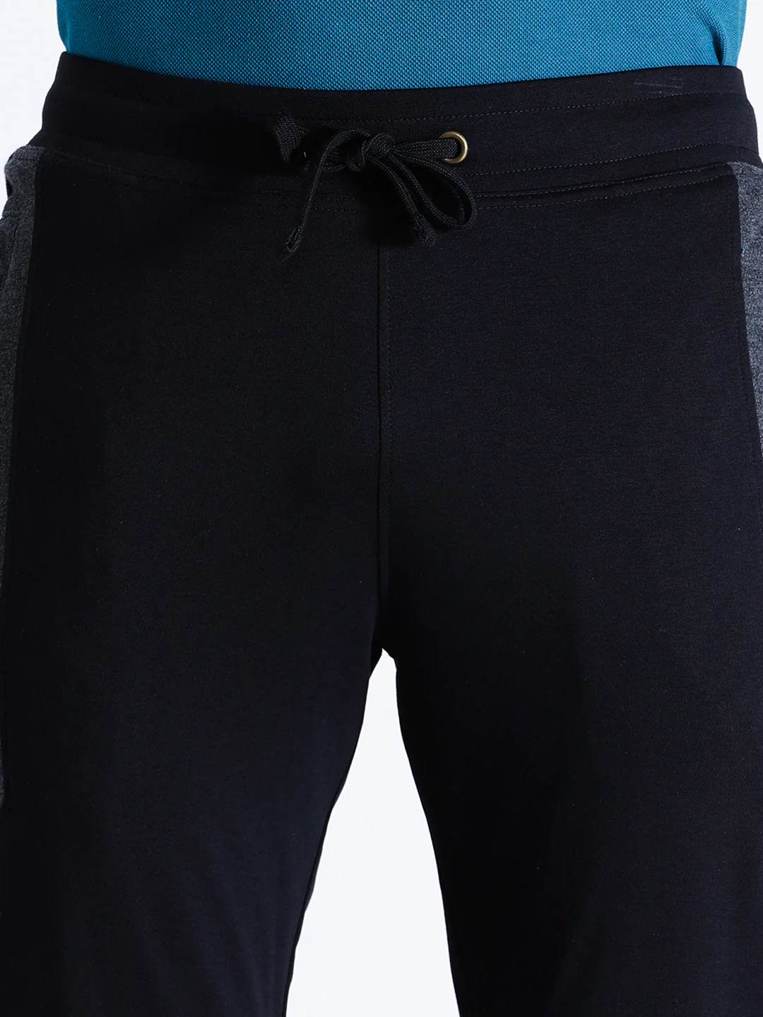 Solid Black Slim Fit Track Pant