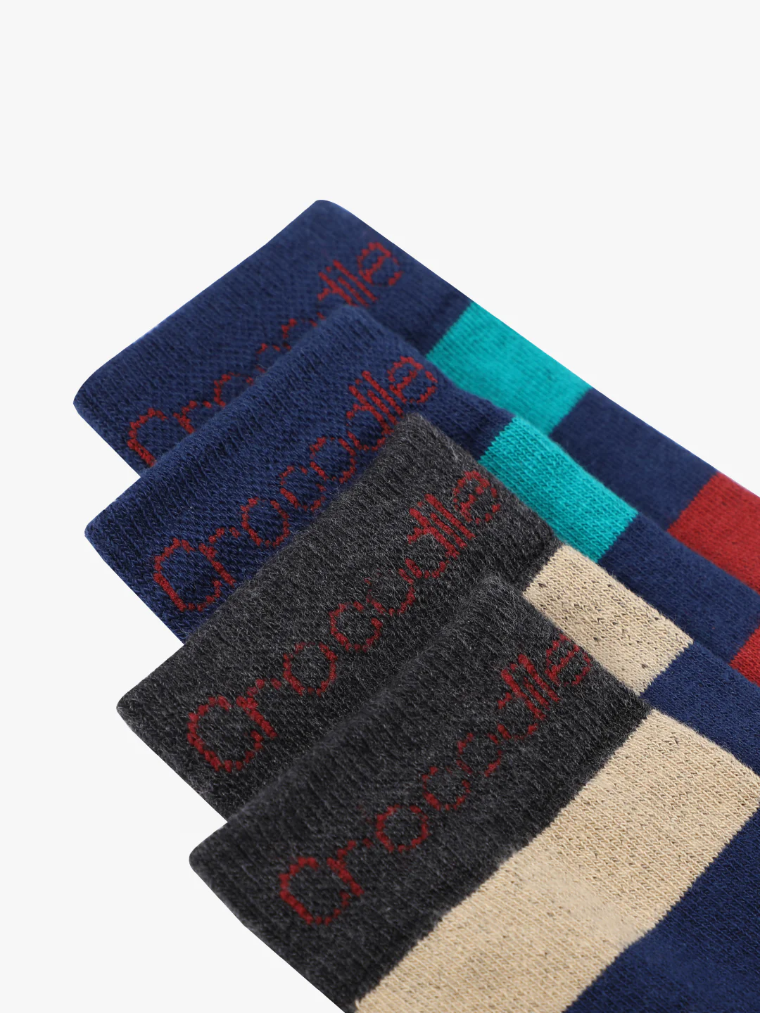 Cotton Terry Striped Full Length Socks