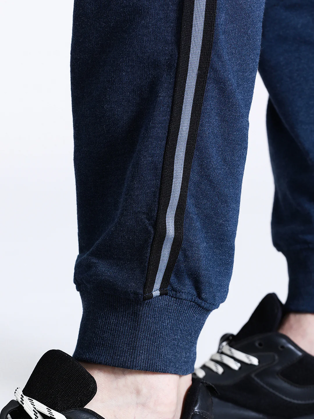 Solid Classic Fit Navy Melange Joggers