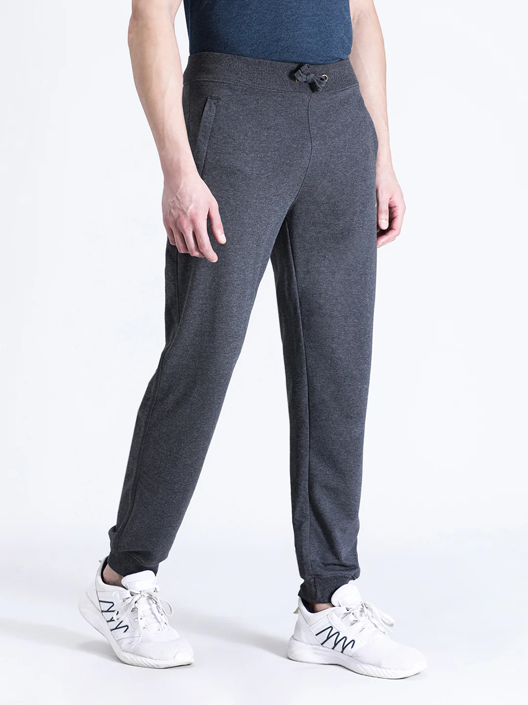 Solid Classic Fit Charcoal Grey Joggers