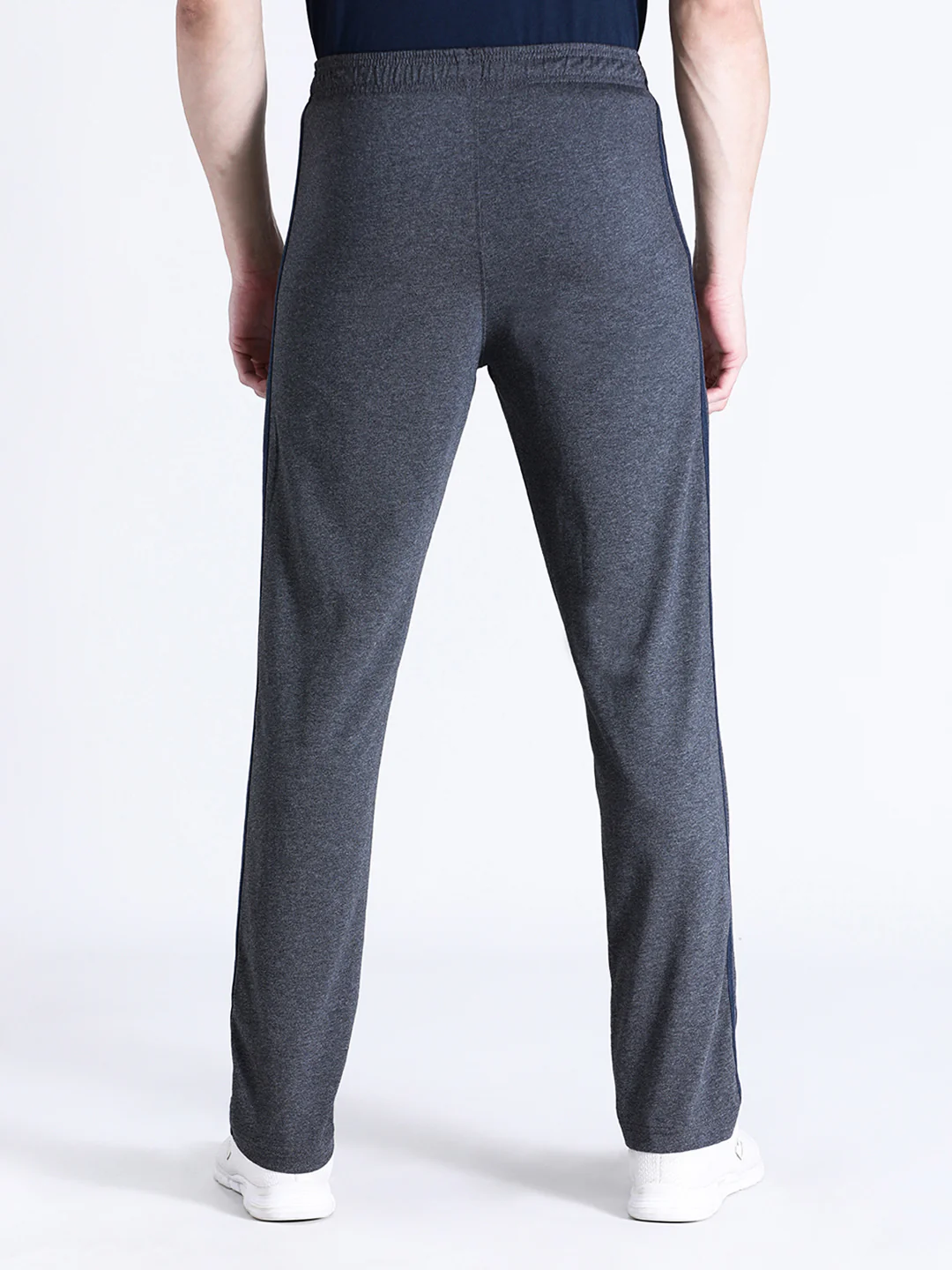 Solid Slim Fit Charcoal Grey Track Pant